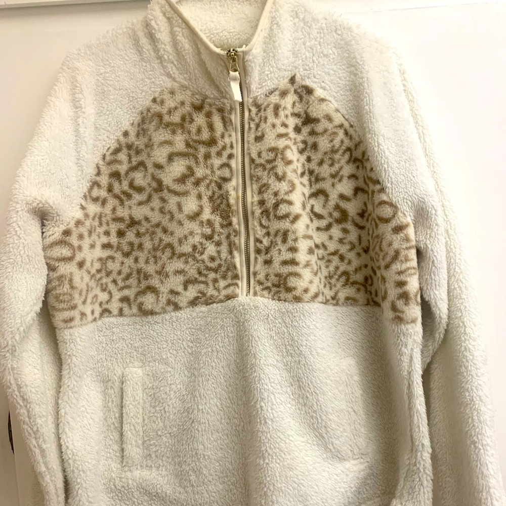 Maurices Sherpa half zip up sweater